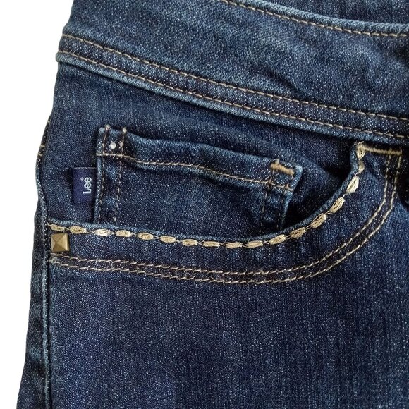 Lee Slender Secret Women's Petite Bootcut Jeans - Size 6P Dark Wash - Picture 10 of 14